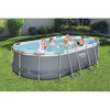 Power Steel 14' x 8.2' x 39.5" Oval Frame Above Ground Pool Set W/ Filter - Pool - 2