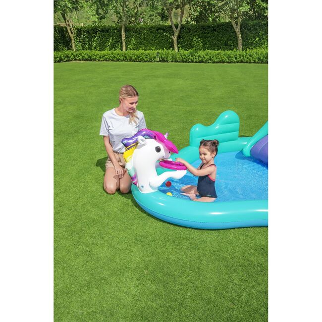 H2OGO! Magical Unicorn Carriage Inflatable Play Pool Center - Water Toys - 2