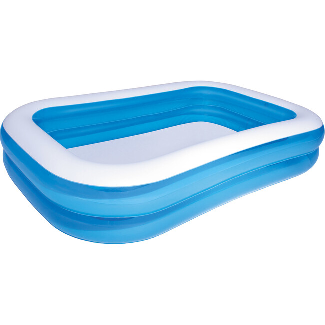 8.5' x 69" x 20" Inflatable Blue Rectangular Family Splash Pool