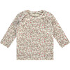 Vines Floral Print Long Sleeve T-Shirt, Multicolors - T-Shirts - 1 - thumbnail