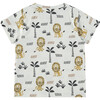 Lions Print Round Neck Short Sleeve T-Shirt, Milk & Multicolors - T-Shirts - 2