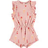 Icecream Print Sleeveless Romper, Pink - Rompers - 1 - thumbnail