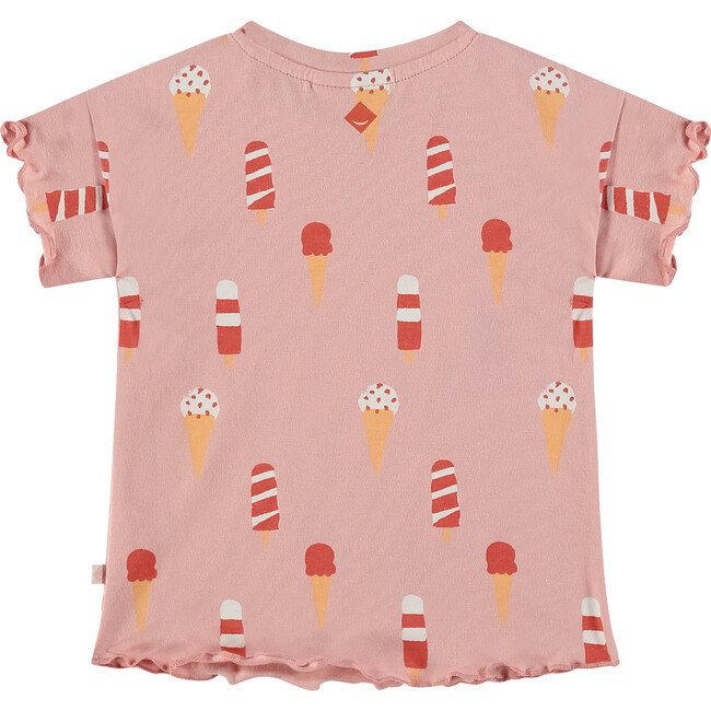 Ice Cream Cones Print Short Sleeve T-Shirt, Pink - T-Shirts - 2