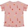 Ice Cream Cones Print Short Sleeve T-Shirt, Pink - T-Shirts - 2