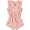 Icecream Print Sleeveless Romper, Pink - Rompers - 2