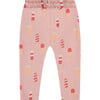 Ice Cream Cones Print Cuffed Drawstring Waist Sweatpants, Pink - Sweatpants - 2