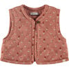 Floral Print Sleeveless Vest, Pink Blossom - Vests - 1 - thumbnail