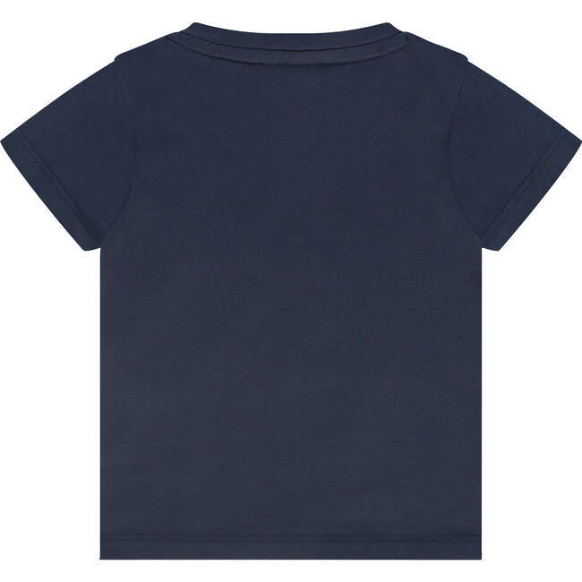 Guitar Print Round Neck Short Sleeve T-Shirt, Indigo - T-Shirts - 2