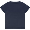 Guitar Print Round Neck Short Sleeve T-Shirt, Indigo - T-Shirts - 2