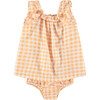 Checkered Tank Top & Bloomer 2-Piece Set, Cantaloupe Orange - Mixed Apparel Set - 1 - thumbnail