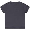 Bird Print Round Neck Short Sleeve T-Shirt, Dark Grey - T-Shirts - 2