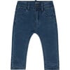 Baby Girl Straight Cut Denim Pants, Blue - Jeans - 1 - thumbnail