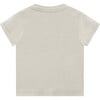 Bird Print Round Neck Short Sleeve T-Shirt, Cream - T-Shirts - 2