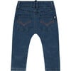 Baby Girl Straight Cut Denim Pants, Blue - Jeans - 2