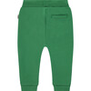 Baby Boy Slim Fit Drawstring Sweatpants, Grass Green - Sweatpants - 2