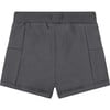 Baby Boy Elastic Drawstring Waist Sweatshorts, Dark Grey - Shorts - 2