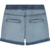 Baby Boy Elastic Waist Denim Shorts, Light Blue - Shorts - 2