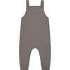 Baby Boy Cuffed Bottom Overalls, Elephant Grey - Overalls - 2