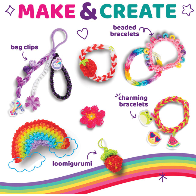 Rainbow Loom: Treasure Trove - DIY Rubber Band Bracelet Craft Kit - Arts & Crafts - 3