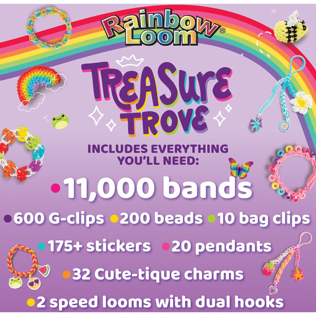 Rainbow Loom: Treasure Trove - DIY Rubber Band Bracelet Craft Kit - Arts & Crafts - 4