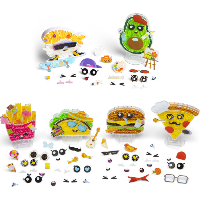 Rainbow Loom: Loomies Food Figurines 2 PK Bundle: 4 Character & 2 Character Kits - Arts & Crafts - 4