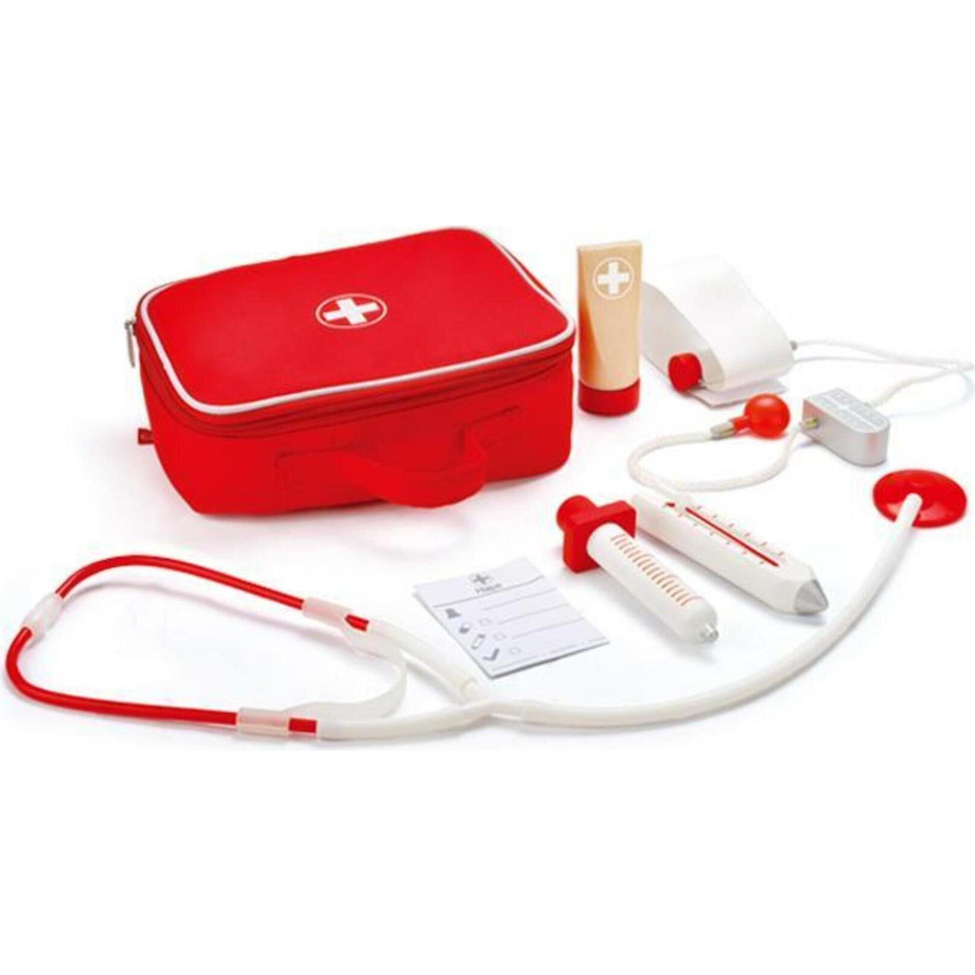 Doctor on Call Wooden Playset - Red - Role Play Toys - 1