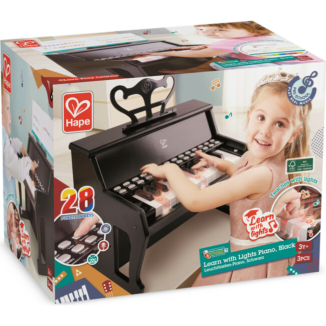 Learn With Lights: Electronic Piano - Black - Kids Musical Instrument - Musical - 7