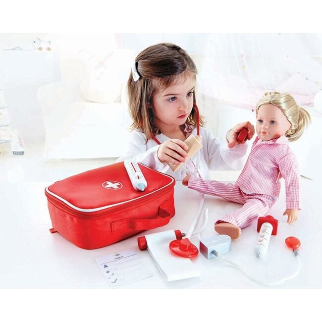 Doctor on Call Wooden Playset - Red - Role Play Toys - 2