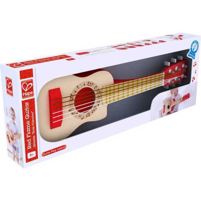 First Musical Guitar: Red Flame - Kid's Wooden Instrument - Musical - 5