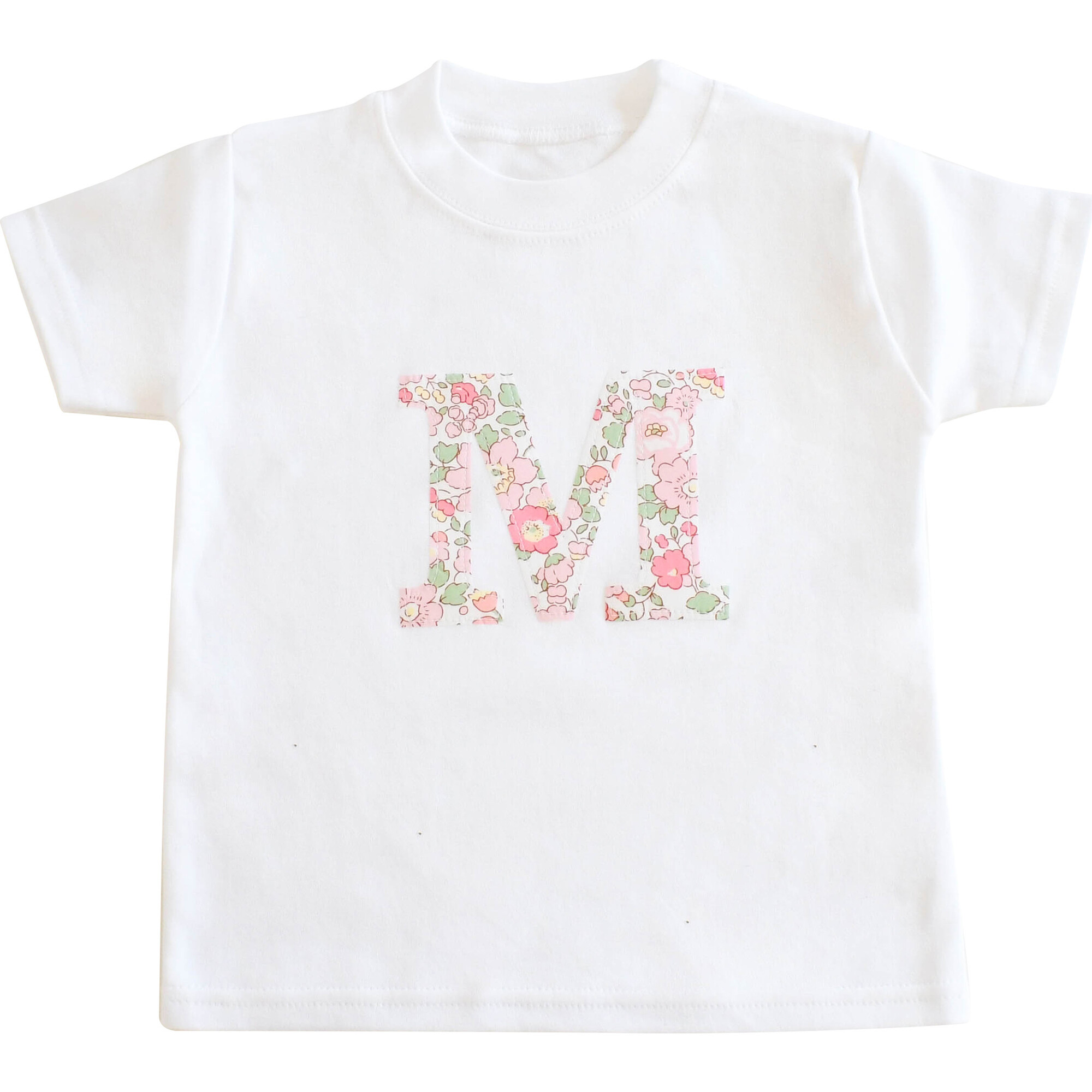 Liberty of London Children's Personalised Short Sleeve T-shirt, White - T-Shirts - 1