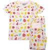 Kids Short Sleeve Pajamas, Happy Fruit - Pajamas - 1 - thumbnail