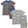 Kids 2-Pack Short Sleeve Pajamas, Trucks/Sports - Pajamas - 1 - thumbnail