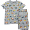 Kids Short Sleeve Pajamas, Trucks - Pajamas - 1 - thumbnail