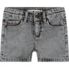 Denim Shorts, Grey - Shorts - 1 - thumbnail