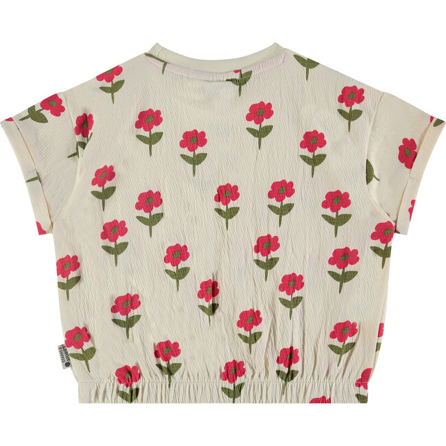 Flower Print T-Shirt, Off White - T-Shirts - 2