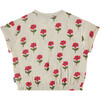 Flower Print T-Shirt, Off White - T-Shirts - 2