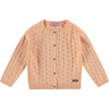 Knitted Cardgian, Salmon Pink - Cardigans - 1 - thumbnail