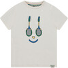 Smiling Tennis Racket T-Shirt, White - T-Shirts - 2