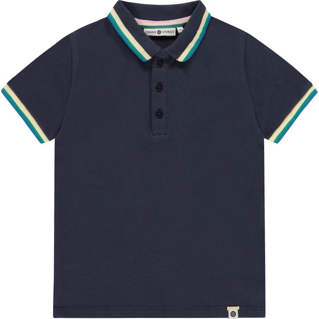 Short Sleeve Polo, Dark Royal Navy