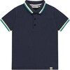 Short Sleeve Polo, Dark Royal Navy - Polo Shirts - 1 - thumbnail