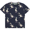 Goose Playing Tennis T-Shirt,Dark Royal Navy - T-Shirts - 1 - thumbnail