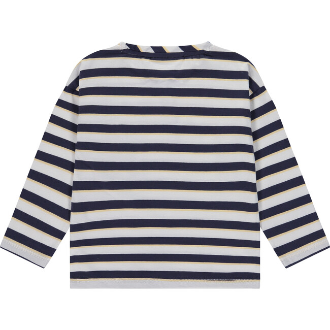 Striped Long Sleeve T-Shirt, Cloud Stripes - T-Shirts - 2