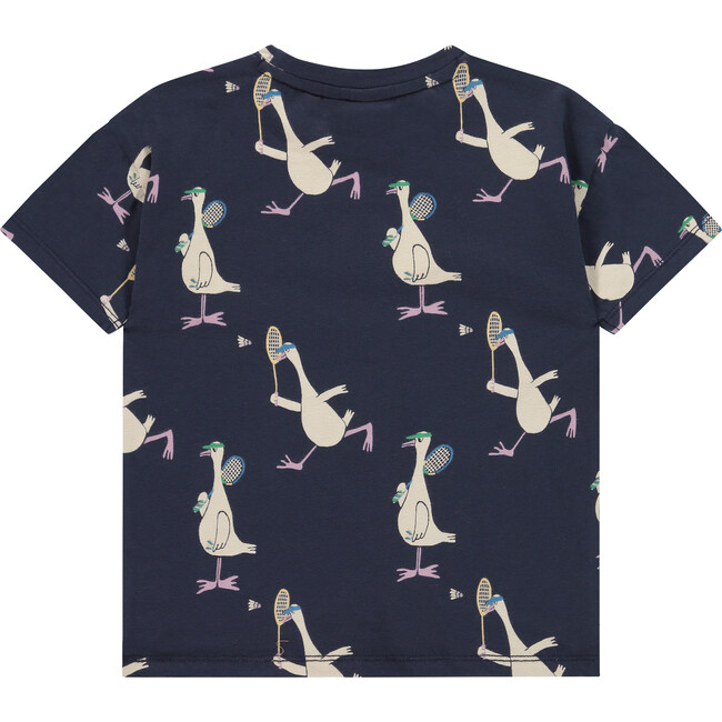Goose Playing Tennis T-Shirt,Dark Royal Navy - T-Shirts - 2