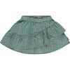 Gingham Skirt, Emerald Green - Skirts - 1 - thumbnail