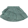 Gingham Skirt, Emerald Green - Skirts - 2