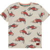All Over Koi Fish Printed Short Sleeve T-shirt ,multi - T-Shirts - 1 - thumbnail