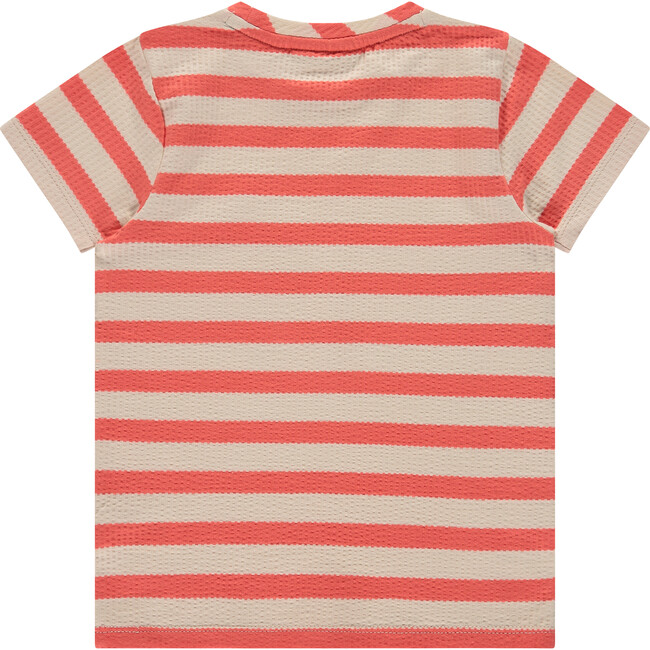 Striped T-Shirt, Grapefruit Stripes - T-Shirts - 2