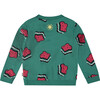 Bread Sweatshirt, Emerald Green - Sweatshirts - 2