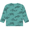 All Over Koi Fish Printed Long Sleeve Shirt,Turquoise - T-Shirts - 2