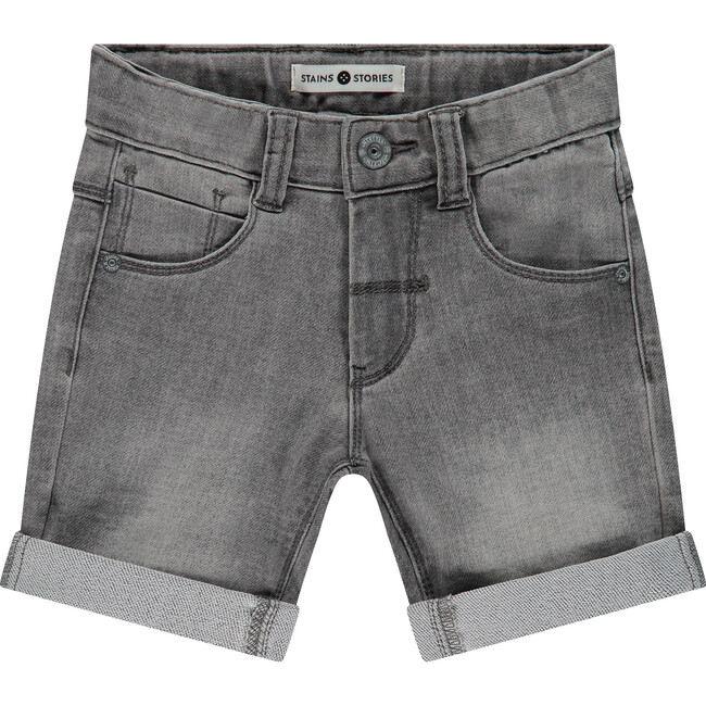 Denim Shorts,Grey